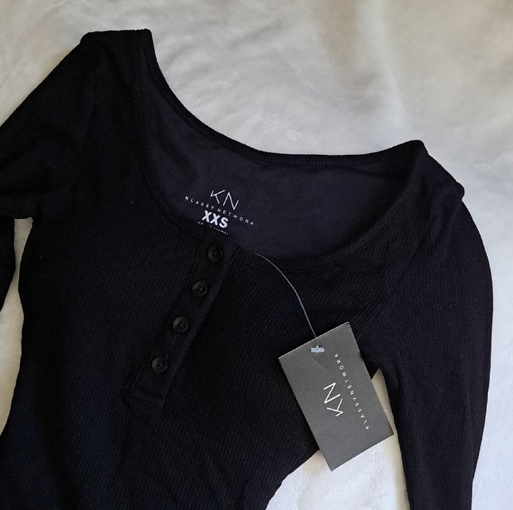 XXS Klassy Network Black Long Sleeve Bramisuit - Picture 6 of 6